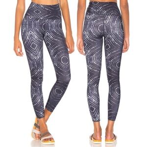 Beyond Yoga Charcoal Blue Printed High-Waist Leggings